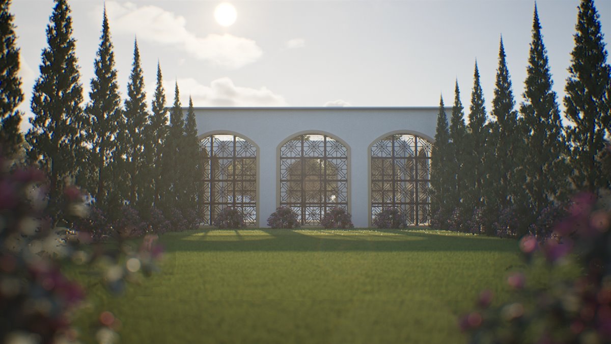 Landscaped garden at Avila Meadows